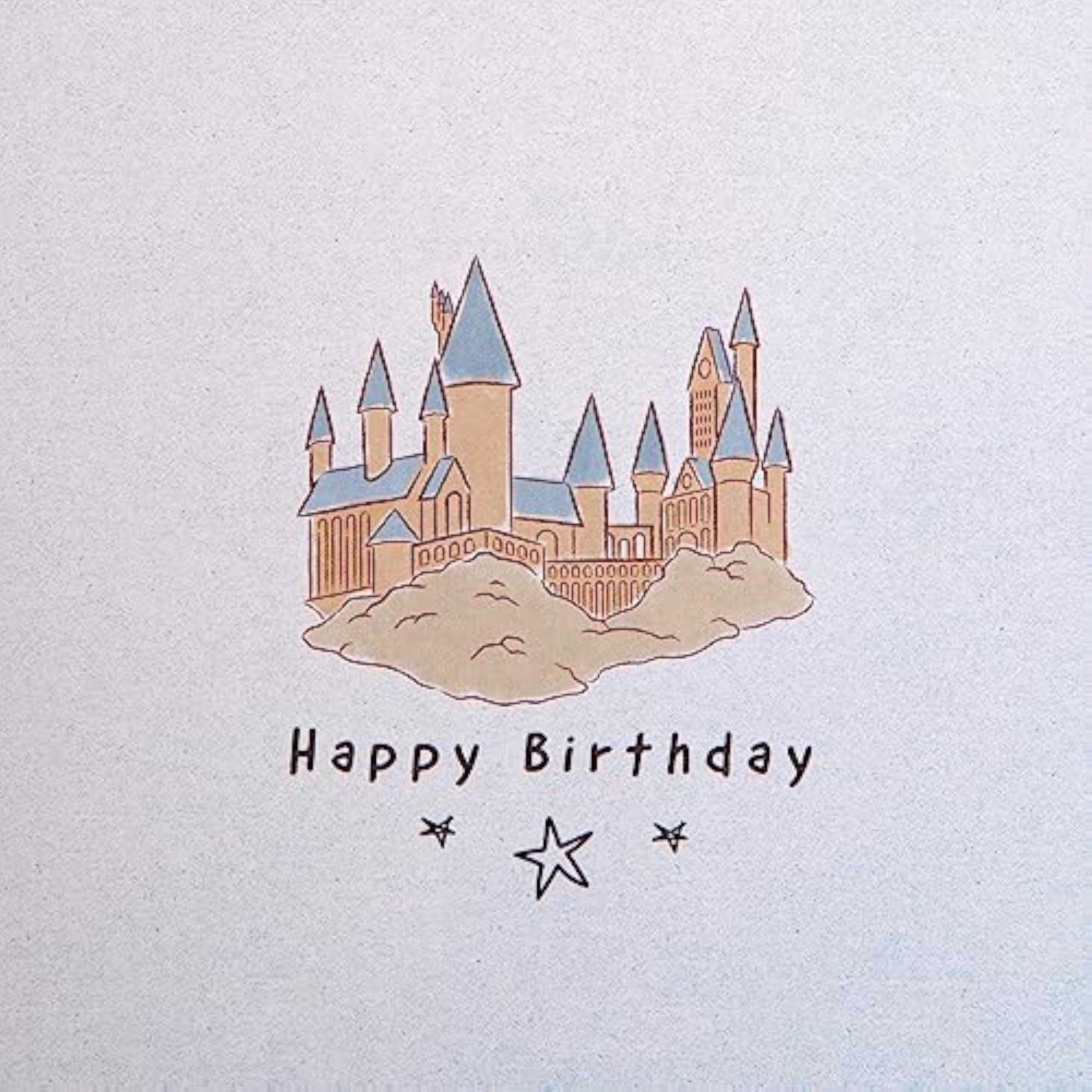 Hallmark Harry Potter birthday greeting card featuring Harry Potter character for son's birthday celebration.