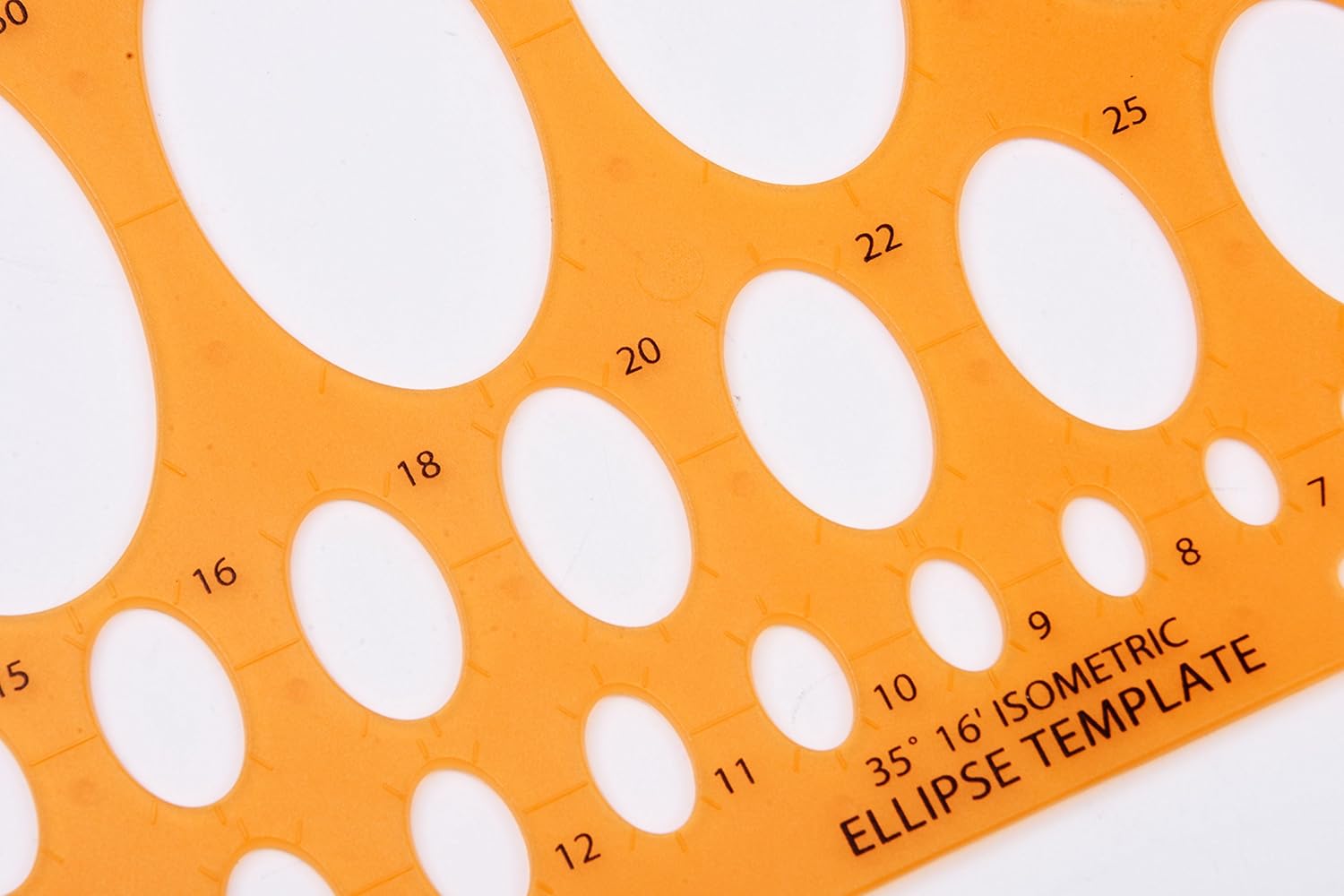 Helix Metric Ellipse Template with various circle and ellipse shapes for precise drawing and drafting.