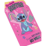 Disney Birthday Card for Sister - Stitch Design