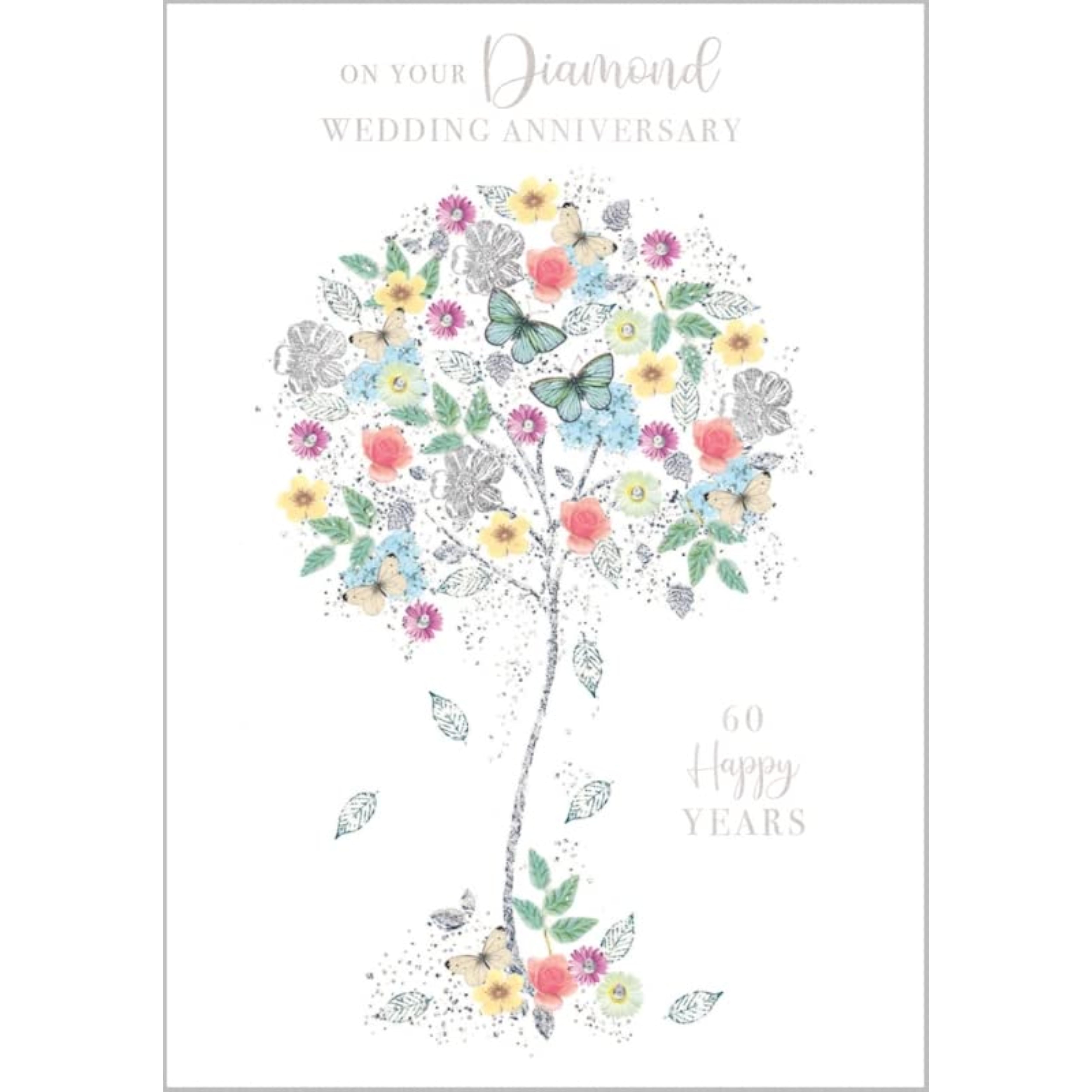 Butterfly Tree Diamond Anniversary Card