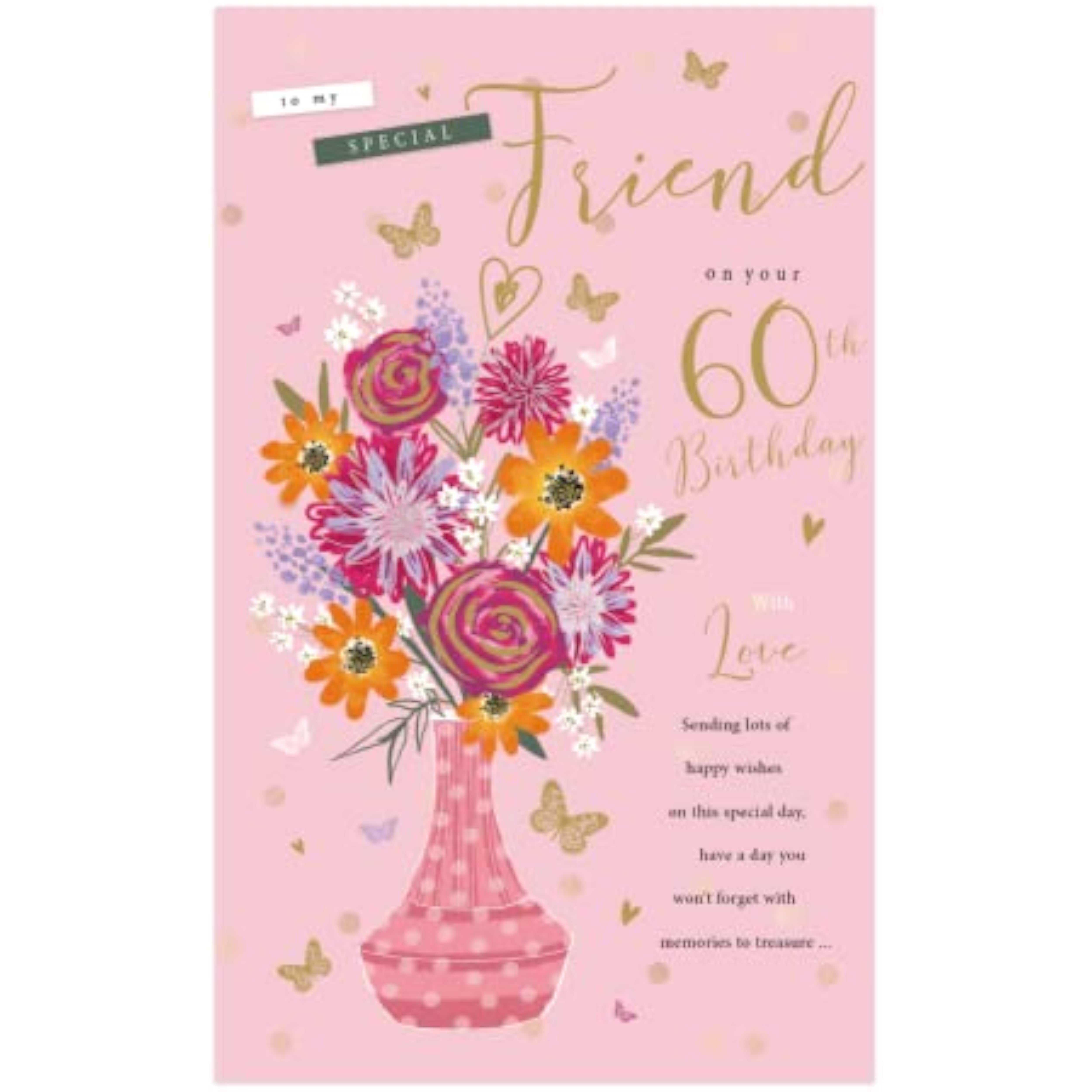 Blooming Beauty 60th Birthday Card - Red Flowers, Nail Varnish, and Lipstick