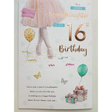 Sweet Sixteen Wishes - For A Special Granddaughter 16th Birthday Card - 8279