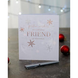 UK Greetings Christmas Card for Him/Her/Friend - Snowflakes Design