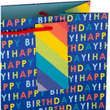 Hallmark Large Birthday Gift Bag - Rainbow Text Design