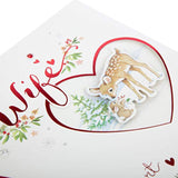 Lovely Wife Medium Christmas Card 'You're The Heart'