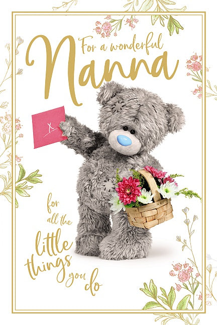 Mother's Day Card for Nan, Cute Tatty Teddy Design