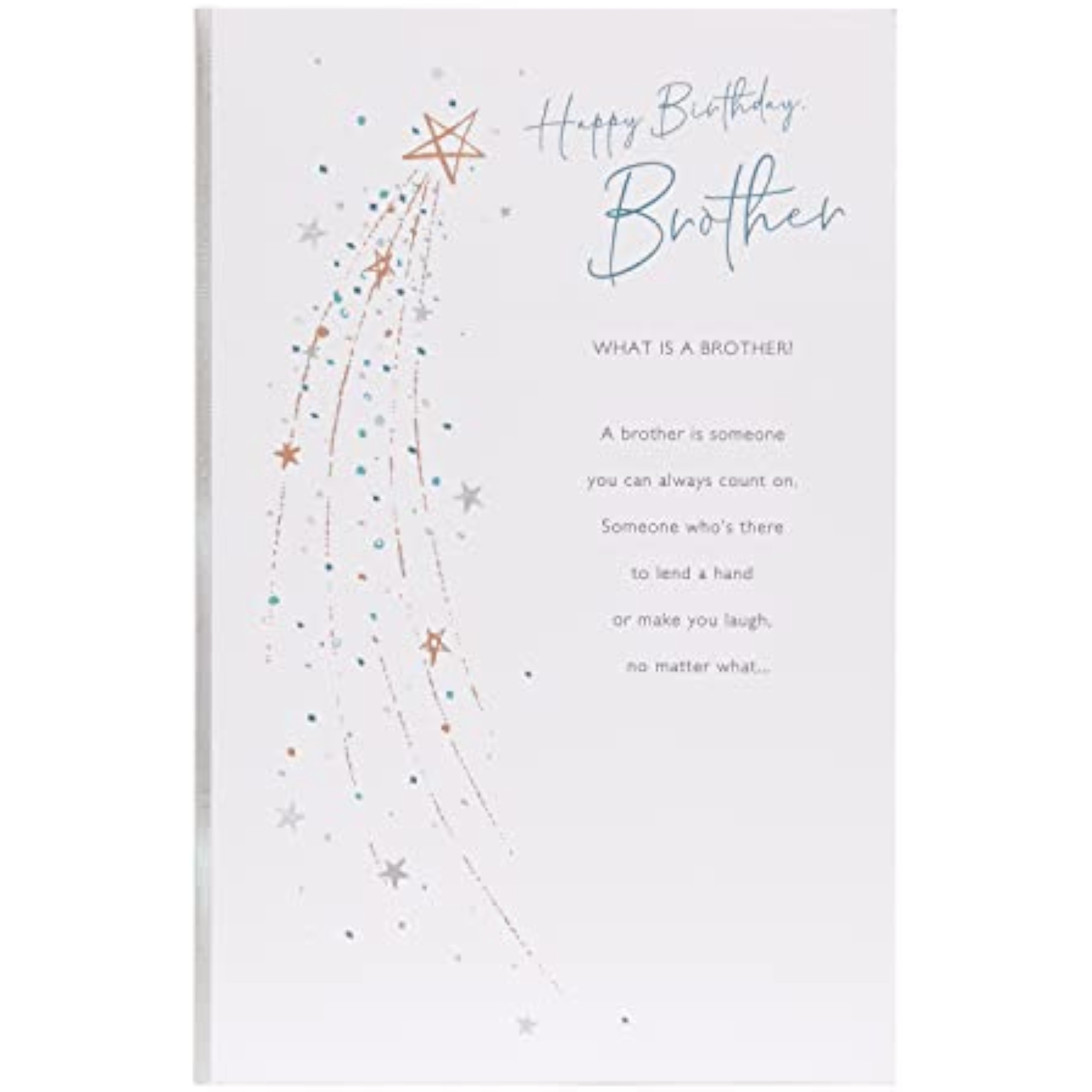 Birthday Card for Brother with Envelope - Lovely Design with Shooting Star