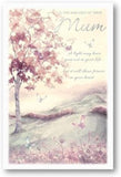 Carte Blanche Loss of Your Mum Sympathy Card with Countryside and Butterflies