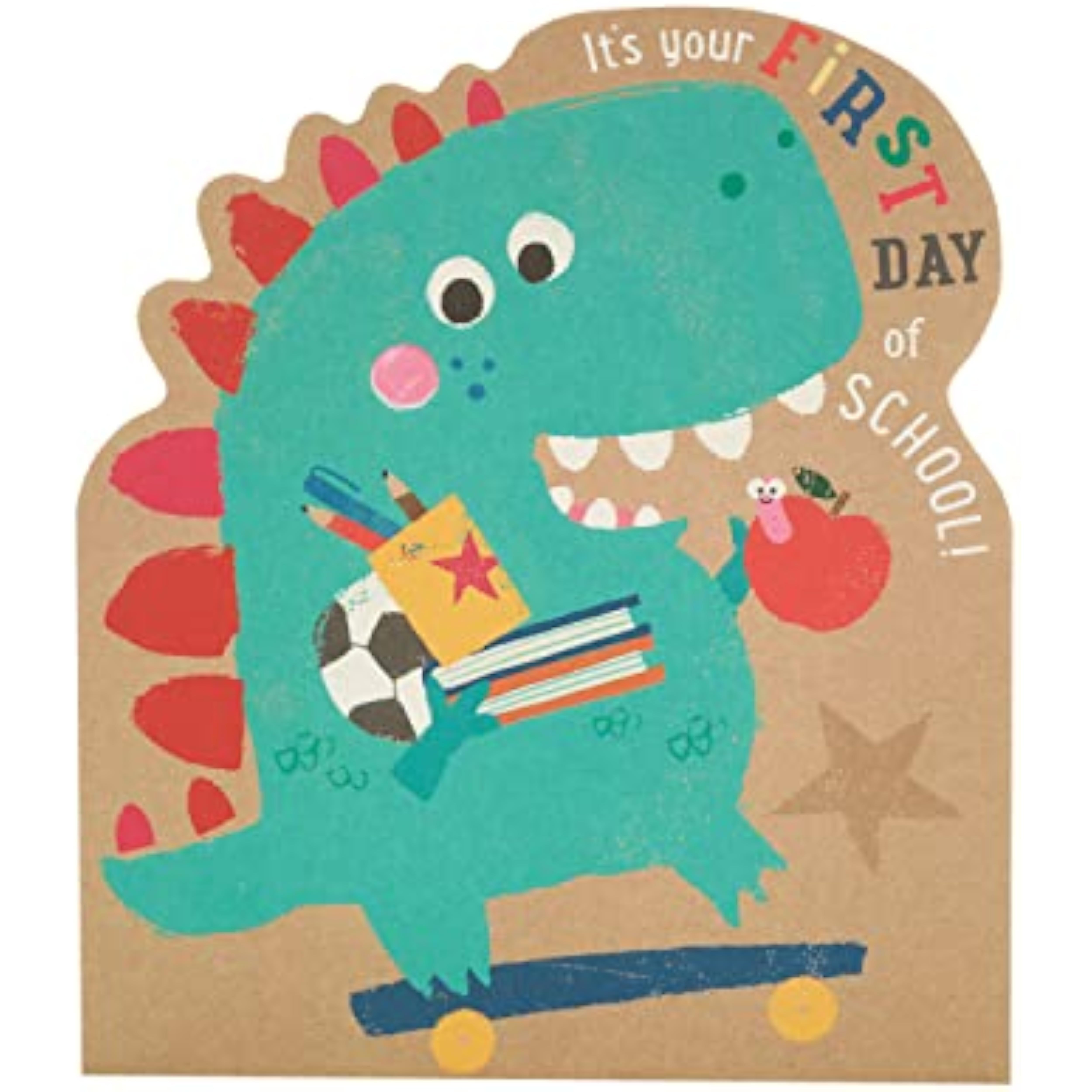 First Day Of School Good Luck Card For Boy Dinosaur