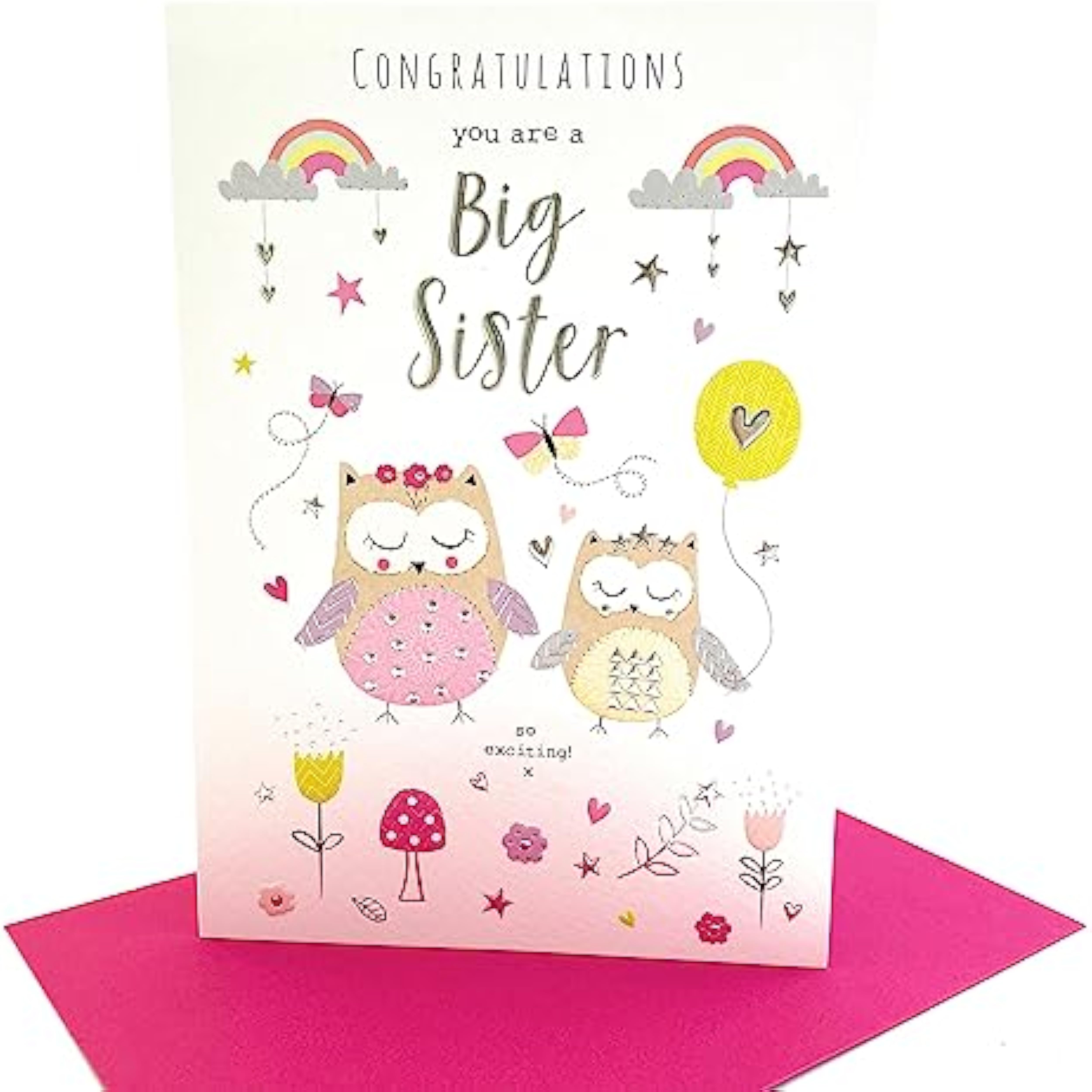 Owls Big Sister Congratulations Card