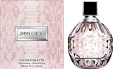 Jimmy Choo women's Eau de Toilette spray 100ml bottle, elegant fragrance with a sleek design and floral scent.