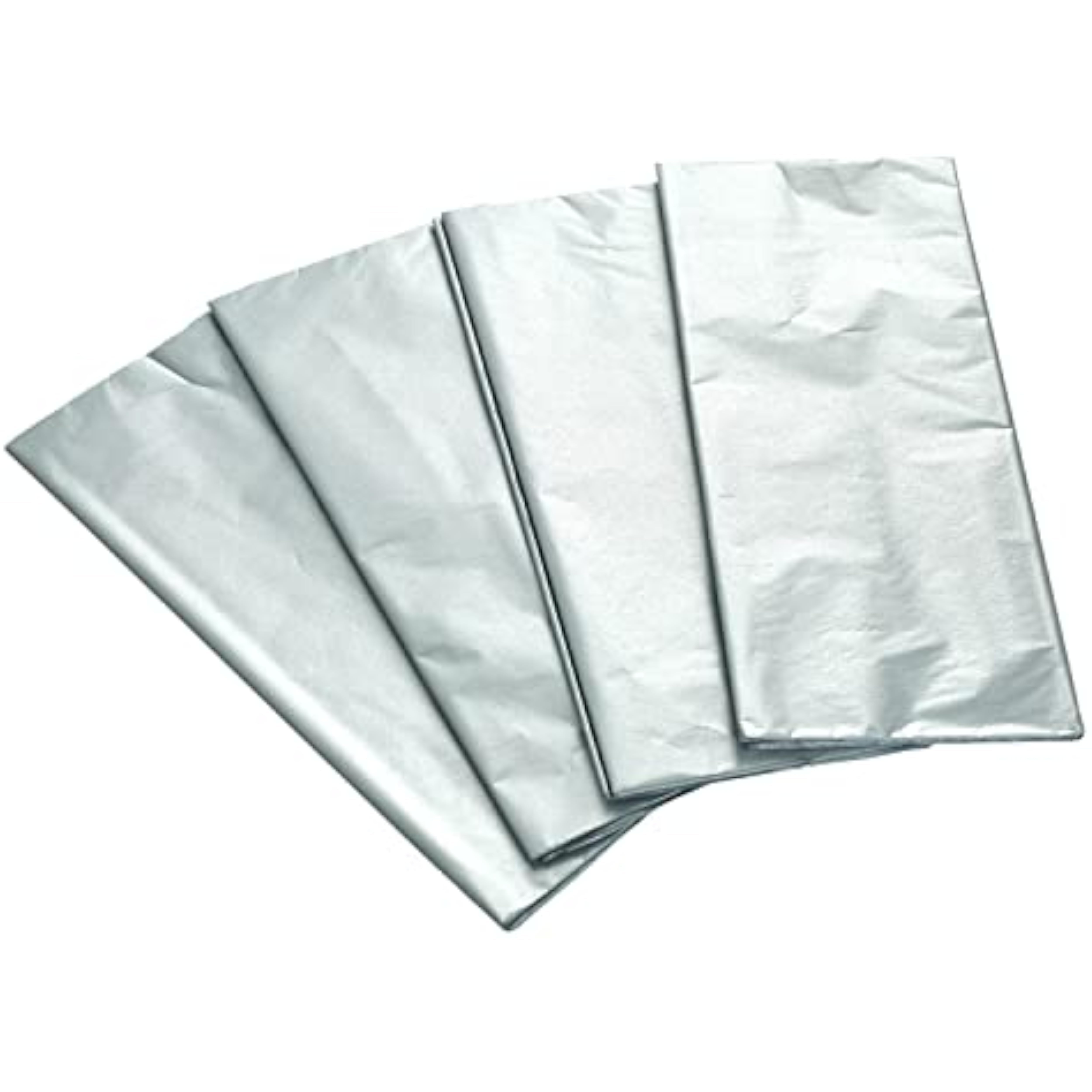 Metallic Silver Tissue Paper 5 Sheets (Pack of 4)