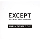 Hallmark Father's Day Card for Dad from Funny Text Based Design