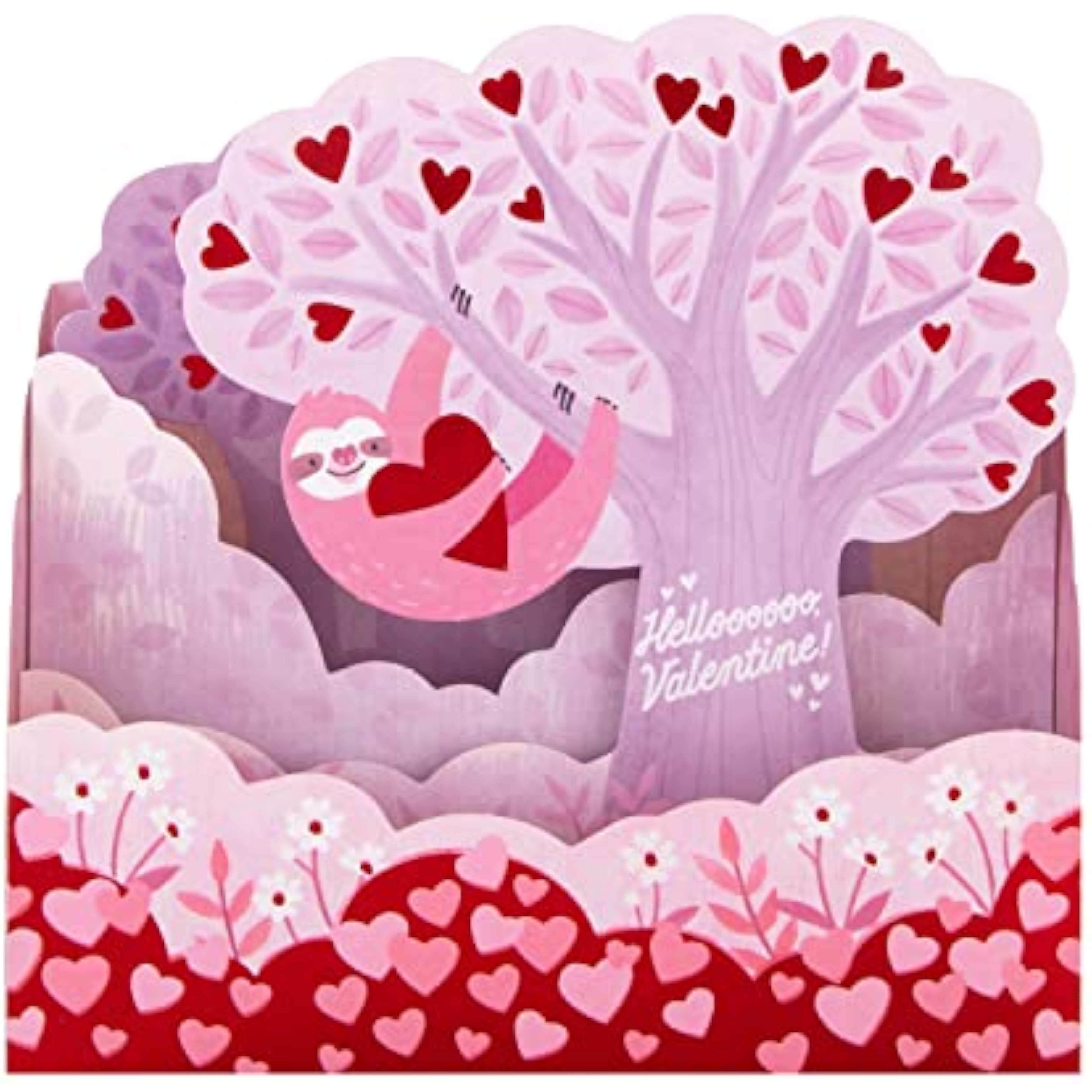 Hallmark 3D Pop-Up Valentine's Day Card - We Found Each Other Musical Design,Pink & White,25565245