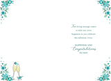 Kingfisher Champagne Emerald 55th Anniversary greeting card featuring elegant design and festive gold accents.