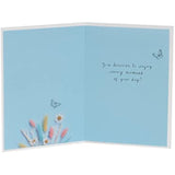 UK Greetings Birthday Card For Her/Female/Friend With Envelope - Flower Stem Design