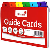 White Cards And Coloured Tab A-Z Guide Cards 127 x 76mm (5"x3")