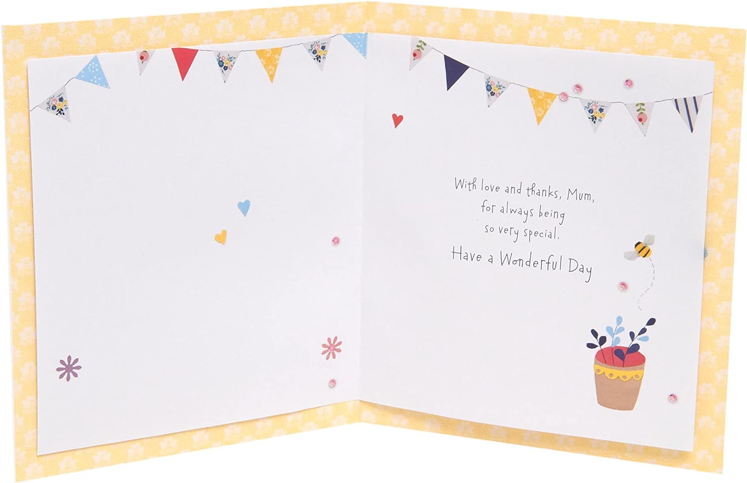 Mother's Day Card With Envelope - Cute Watering Can Design