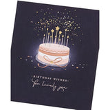 UK Greetings Birthday Card For Her/Female/Friend With Envelope - Starry Cake Design