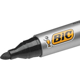 BIC Marking 2000 ECOlutions Permanent Bullet Tip Markers - Assorted Colours, Wallet of 4, Black