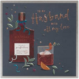 UK Greetings Birthday Card for Husband - Whiskey Bottle Design