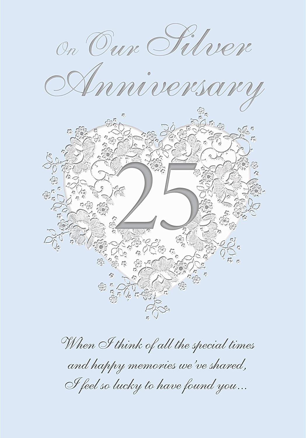 Husband or Wife - 25th Silver Wedding Anniversary Card