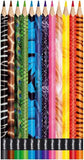 Set of 12 Maped COLOR'PEPS animal-themed coloring pencils arranged in a box, featuring vibrant colors for creative art projects.