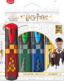 Set of four Maped Harry Potter highlighters with themed designs in vibrant colors for marking and organizing notes.