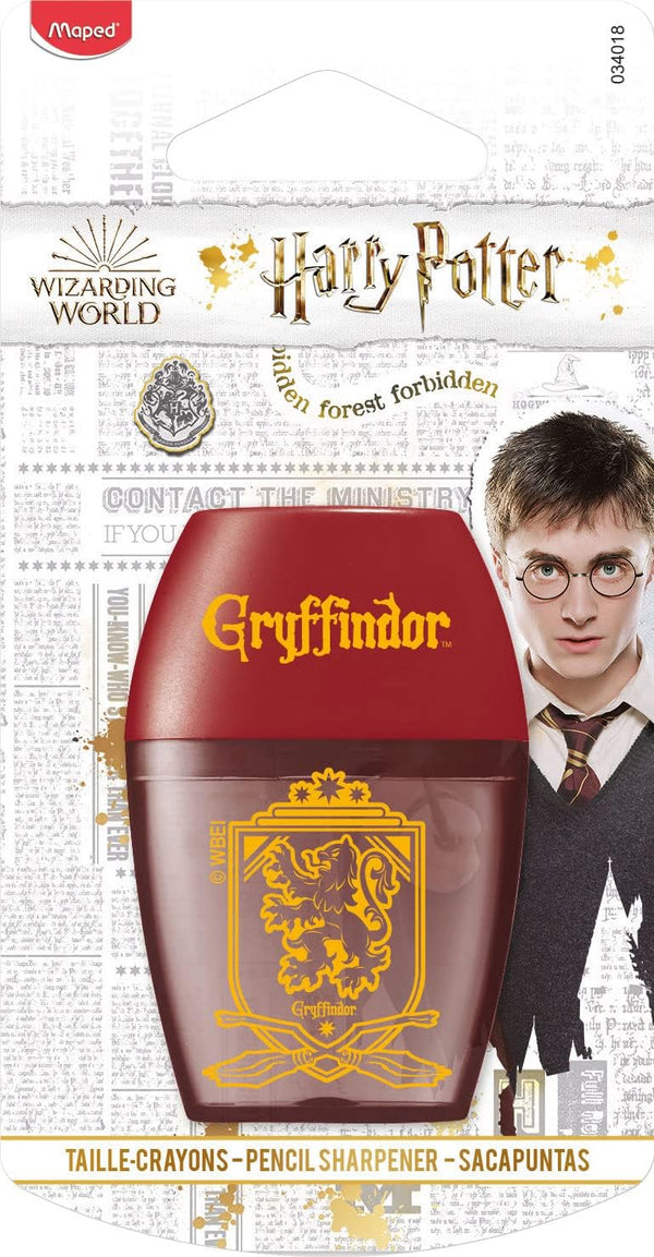 Maped Harry Potter pencil sharpener with Harry Potter-themed design and colorful detailing, perfect for students and fans.