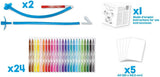 Maped Creativ Blow Art Kit with 24 felt tip pens and 2 airbrush tools for creative drawing and airbrush art projects.