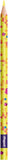 Set of 12 colorful Maped Pixel Party coloured pencils arranged in a row on white background.