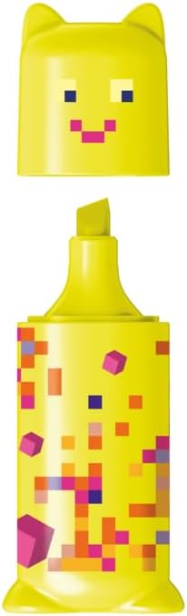 Set of four Maped Pixel Party mini highlighters in vibrant colors on a white background.
