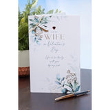 UK Greetings Valentine's Day Card For Wife - Beautiful Leaves Design