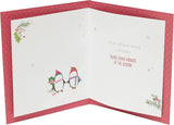 Amazing Friend Cute Penguin Luxury Handmade Christmas Greeting Card