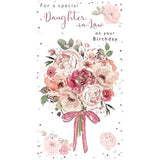 Blooming Wishes - Pink and Purple Flowers Daughter-In-Law Birthday Card