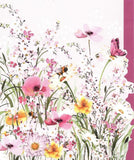 NQ female birthday greeting card featuring wildflowers and bees from The Pizazz Gallery Range, with colorful floral and insect illustrations.