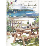 NQ Husband Birthday Card with "Sent With Love" message, featuring a heartfelt greeting card design for special occasions.