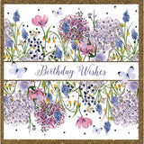 Pretty Ditsy Floral Happy Birthday Card by NQ featuring colorful floral patterns and cheerful design.