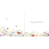 Gold foil Wildflower Bloom greeting card by NQ featuring colorful wildflowers for birthday celebrations.