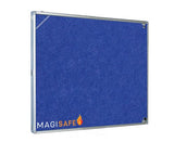 Magiboards Fire Retardant Blue Felt Lockable Noticeboard Display Case Portrait 900x1200mm