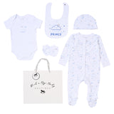 Send It By White & Blue 'Little Prince' 5 Piece Set