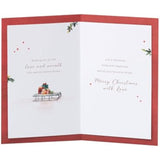 UK Greetings Christmas Card for Grandma & Grandad - Snowy Door Design