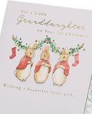 Peter Rabbit Card for Granddaughters 1st Christmas Card