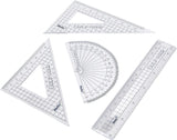 Oxford 15cm drafting set with rulers, compasses, and drawing tools arranged on a white background.