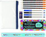 Oxford GEO bulk pack of orange stationery supplies, showing a variety of colorful pens and markers in the pack.