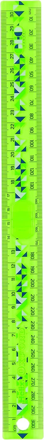 Oxford GEO folding rule in green, showing measurement markings and compact design for precise measuring tasks.