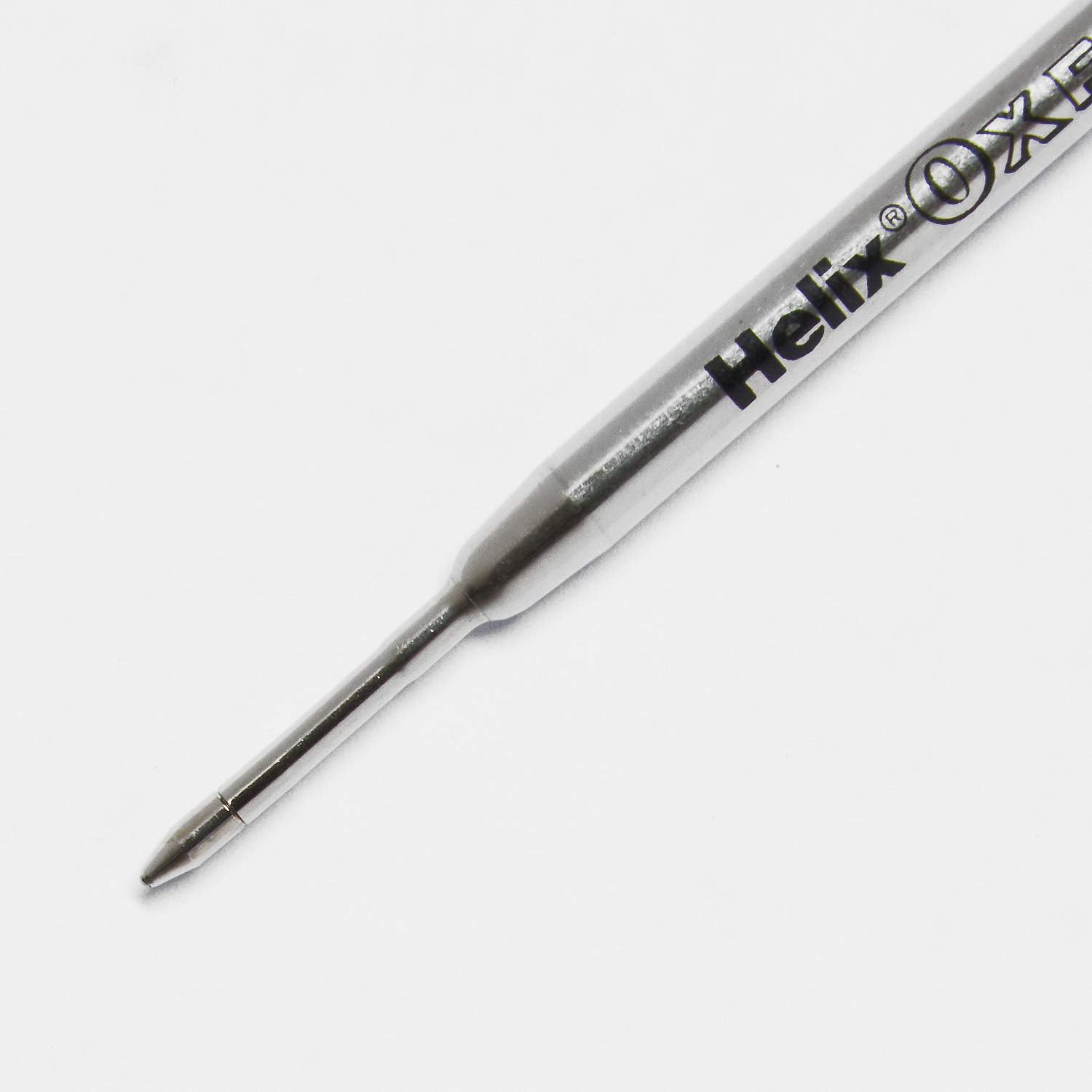 Pair of Oxford Helix Oxford Ballpoint Pen Refills with black ink, showing the refill tips and packaging.