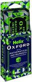 Green Oxford Helix Oxford Geo Maths Set with geometric tools and rulers for students and professionals.
