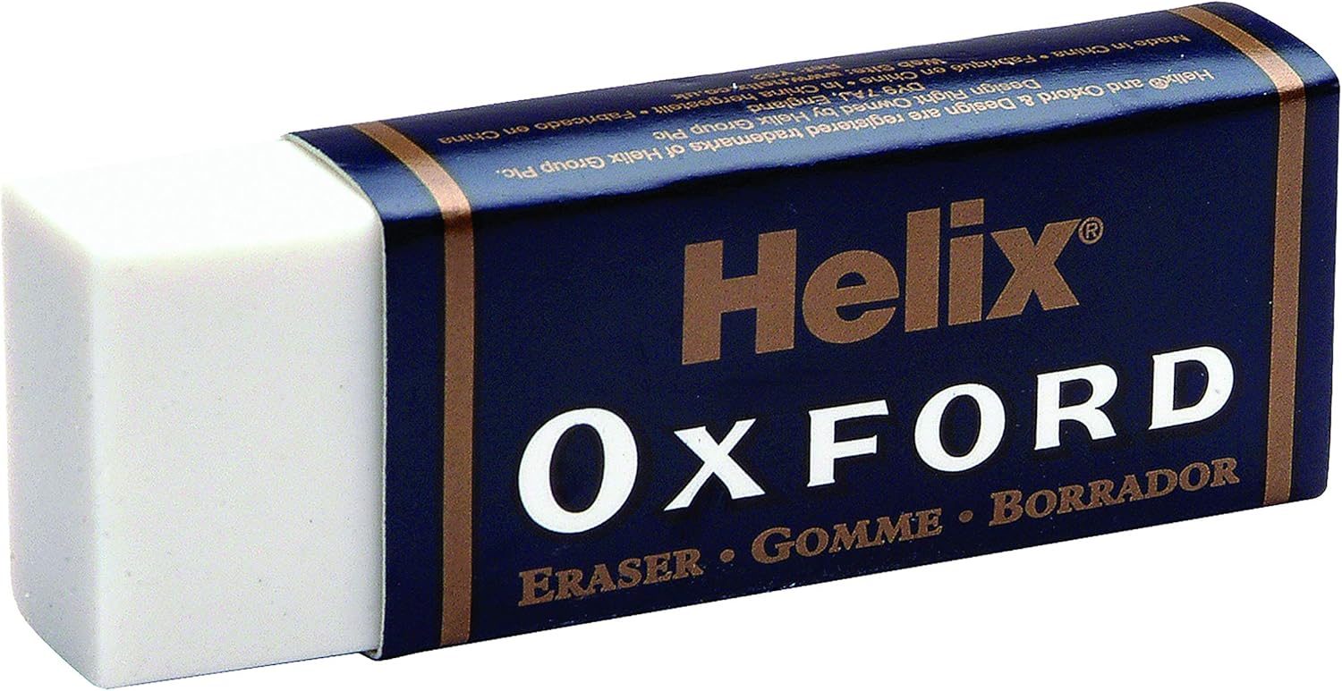 Oxford Helix Oxford X10 HB pencils with plastic sharpener and eraser, shown in a set on a white background.