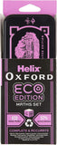 Oxford ECO Maths Set in pink, includes ruler, protractor, and other school supplies, designed for students' math learning.